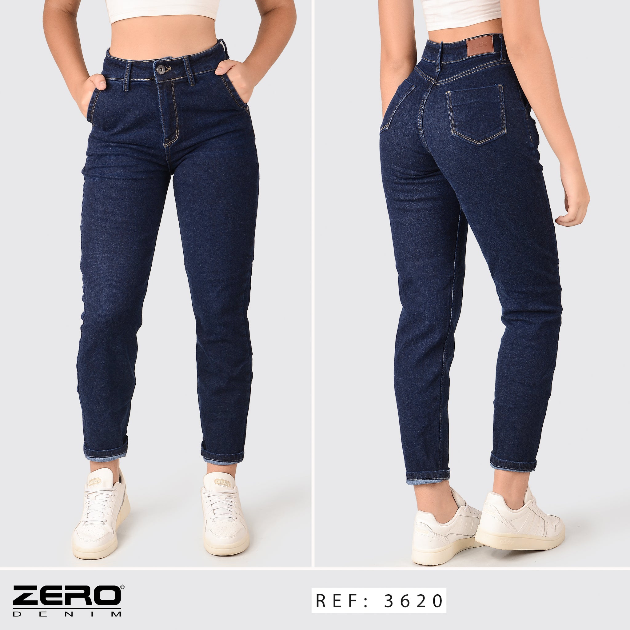 Jeans de tiro alto mom, Jeans para Mulher